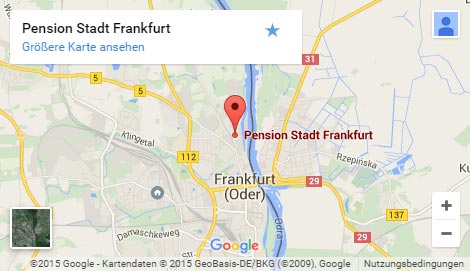 Anfahrt Pension Stadt Frankfurt